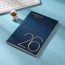 1 Pc 2026 English Planner Without Pen, Suitable For Office School Supplies, Back To School