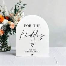 1/4pcs White Acrylic Wedding Signs Drinks Are On Us Sign, Drinks Are On Us Hangover On You Sign Acrylic Wedding Signs, Guest Book Signs , For Weddings And Receptions - Multicolor - View 10
