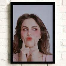 1/3 件歌手海报美丽女孩帆布艺术印刷墙壁艺术适合卧室和客厅家居装饰名人相框名人 - 彩色 - 查看 5