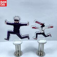 bandai Bandai Anime Jiu Jitsu Kaisen Gojo Sato Shake Frame Model, Double-Sided Transparent Acrylic Tabletop Decoration, Stress Relieving Toy, Car Decoration, Spring Swing Piece, Suitable For Vehicle, Office Desk And Bicycle Decoration, Perfect Party Gift&Birthday Surprise Gift, Ideal Choice For Christmas, Halloween And Thanksgiving Gifts. Back To School
