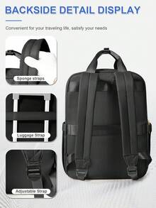 15.6 Inch Laptop Backpack, Lightweight Large Capacity, Water-Resistant Nylon Material, Suitable For Business Travel, College, School, Outdoor, Holiday Shopping, Unisex Gift