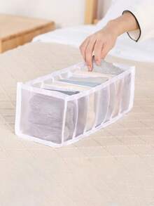 1 件/3 件/套 7 格可折叠内衣抽屉整理器，用于袜子、胸罩、内裤、衣服收纳盒，节省空间的家居必备品，适用于衣柜、卧室、宿舍装饰、节日装饰、房间装饰、家居装饰、卧室装饰 - 彩色 - 查看 3
