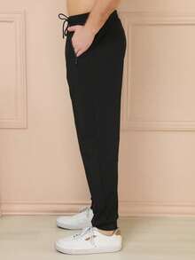 2308# MEN'S PANTS AND SHORTS, QUICK DRYING, SPORTY, CASUAL - 黑色 - 查看 5