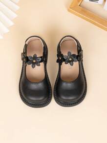 Zapatos de princesa cómodos con decoración de flor linda y elegante para niños, para primavera/otoño