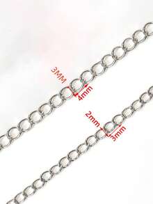 2m Stainless Steel Gold & Silver Color Cross & Ball Chain For DIY Necklace Bracelet Bag Decor - 2m Cross Clip Steel Ball Chain - View 5