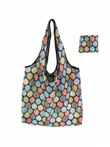 قطعة واحدة حقيبة بقالة كبيرة قابلة للطي، حقيبة شاطئ قابلة للغسيل، حقيبة بوليستر قابلة للتمزق، مستلزمات مطبخ، أدوات تخزين المطبخ، ديكور الغرفة، مناسبة للمطبخ والمطعم والحفلات والتخييم والتجمعات، هدية لأصدقائك وعائلتك