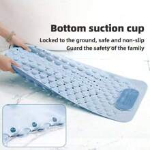 Anti-Slip Bathroom Mat With Brush For Shower, Non-Slip Toilet Mat