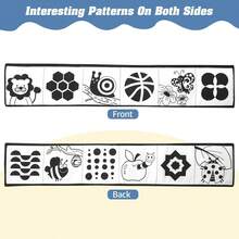 My First Black And White High Contrast Soft Book For Baby, Infant Tummy Time Cloth Book Toys, Black And White Baby Cards, Folding Educational Activity Cloth Book Suitable For Boys Girls Toddler - Black and White - View 6