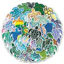 40PCS Sea Turtles Stickers Vinyl Aesthetics Stickers For Scrapbooking, Diary, Laptop, Bumper, Skateboard, Water Bottle, Computer, Phone, Cartoon, Hard Hat, Car Stickers And Decals - Multicolor - View 1