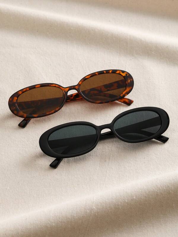 1pc New Vintage Oval Small Frame Fashion Eyeglasses For Women, Stylish High-End Casual Street Photography Glasses Halloween For Summer Beach Vacation,Outdoor,Travel