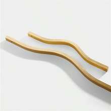 1 Pc Simple Aluminum Alloy Black Brushed Furniture Cabinet Door Handles Curved Wardrobe Drawer Cabinet Door Handle Furniture Hardware