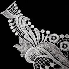 1pc Polyester Lace Embroidery Hollow Floral Collar Applique, For Dresses And Crafts - Multicolor - View 4