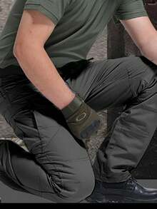 Men's Tactical Pants With Multiple Pockets, Multi-Pocket Design For Hiking & Outdoor Adventures, Camping Gear - 灰色 - 查看 5