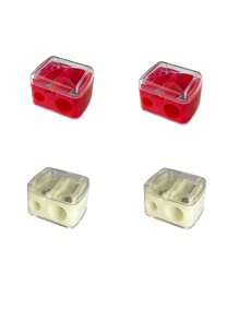 8/4/2pcs Makeup Pencil Sharpener, Lip Liner Pencil Sharpener, Eyebrow Pencil, Eyeliner Pencil Makeup Tool Sharpener, Eyeliner Pencil Sharpener, Double Hole Design, Excellent Material,Big & Small Hole Design, Easy To Use,Portable, Wide Application, Suitable For Beauty Salons, Nail Salons