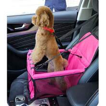 1 Stück Hundeautositz und Reisegurt - Oxford atmungsaktiv faltbar weich waschbar Haustierträger mit Gurt und verstellbaren Schultergurten, ermöglicht sicheres Autofahren und bietet Katzen und kleinen Hunden eine bequeme Aussicht