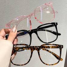 4-Piece Blue Light Glasses Women Set | Unisex Minimalist Style | Ideal For Reading & Computer Use | Multiple Color Combinations | Stylish Fashion Accessories For All Occasions Large-Frame Glasses