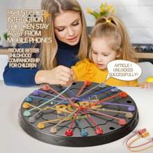 Twisted Rope Puzzle Game Rope Knots,Brain Teaser Fine Motor Skills String Solution Central Lacing,Untangle Stack Puzzle Sorting Board Game