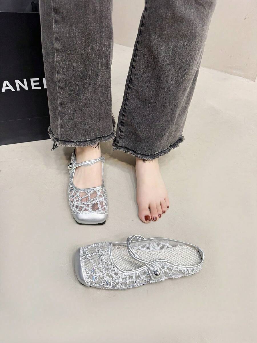 2025新款女士穆勒鞋，包头平底凉鞋，优雅法式一脚蹬低跟休闲拖鞋