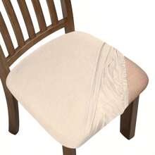 1pc Solid Color Stretch Chair Cover, Machine Washable, Easy Installation, Dining Chair Slipcover, Suitable For Home And Office Furniture Decor
