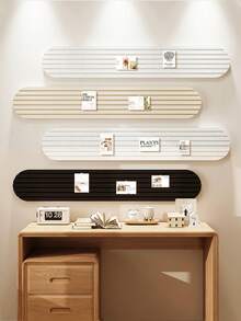 1pc Polyester Felt Notice Board, Multi-Purpose Decorative Board, Photo Wall DIY Display Board, Reusable Home & Office Wall Message Board, Suitable For Home Decor, Office Memo, Poster Decoration, Photo Posting, Calendar Planning, Fits Bedroom, Study, Living Room, Sofa Wall, Office And School Back To School Room Decor School Supplies - Multicolor - View 5