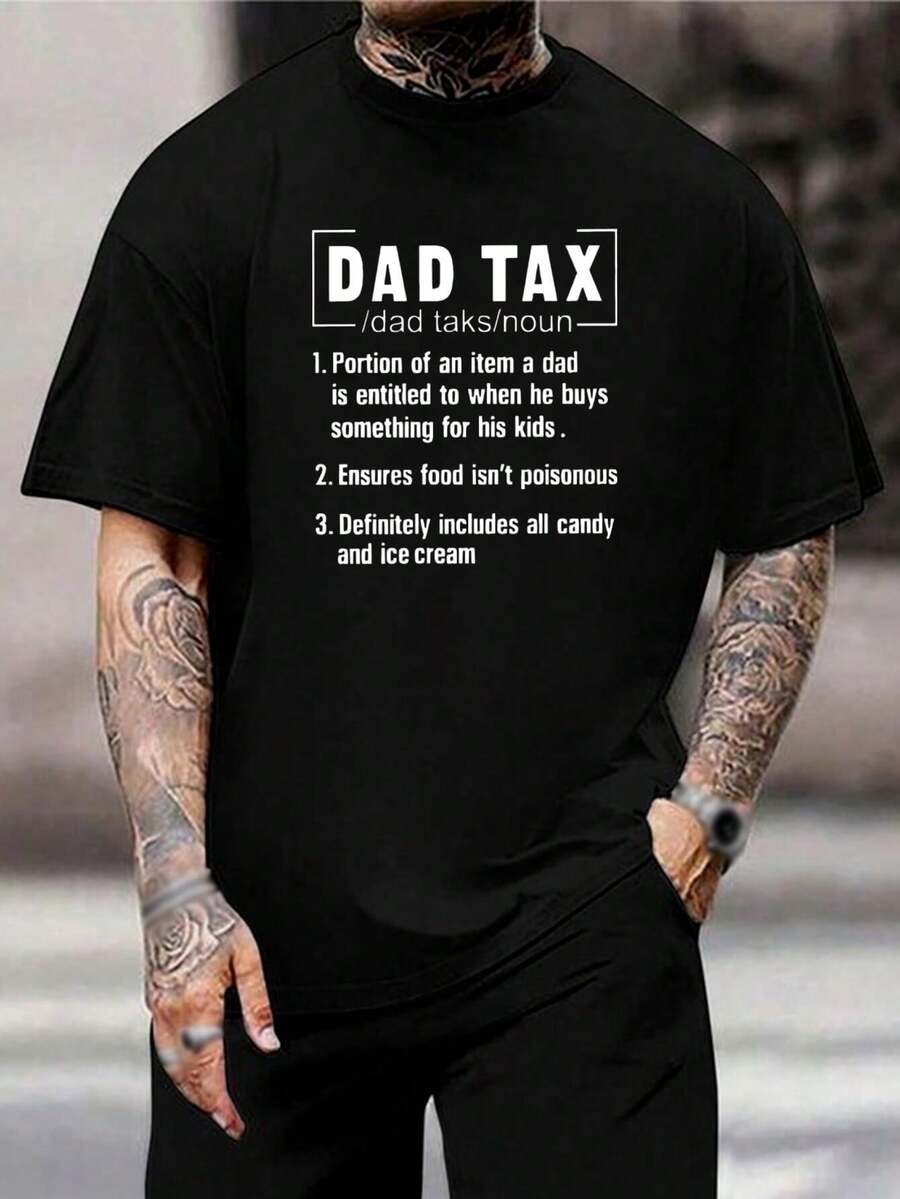 Camiseta divertida de papá - Camiseta con definición de impuesto de papá para el Día del Padre, regalo de cumpleaños, regalo para papá nuevo, ropa divertida de papá, mejor regalo para hombres que aman los chistes de papá, crianza de los hijos - Negro - Ver 1