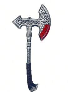 1pc Plastic Imitation Axe Weapon, Primitive/Viking/Pirate Cosplay Costume Party Decoration Prop