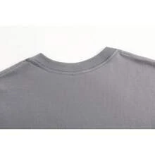Summer New Casual Men's Short Sleeve T-Shirt- Light Blue Watercolor Stain On A White Background_3.Jpg - 灰色 - 查看 10
