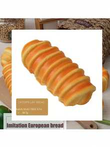 1 个柔软的模拟面包减压玩具，专为面包爱好者和减压时刻而设计，可挤压和玩耍，具有缓慢回弹的可爱减压毛绒玩具模拟食物面包、蛋糕，具有面包香气 Taba 软橡胶玩具 - 彩色 - 查看 8