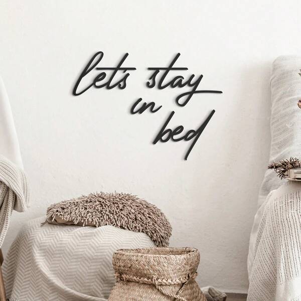1 Set Metal Inspirational Quote Signs, Metal Wall Decor, Metal Art, Relaxation Statement, Party Favor, Housewarming Gift, Neighbor Visit Gift, Suitable For Bedroom Decoration