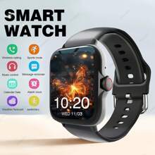 2025 New Silicone Strap Smart Watch With Multiple Sports Modes, Fitness Tracker, Pedometer, Wireless Call, Call Reminder/Rejection, Music Playback Control, Weather Forecast, USB Charging, Suitable For Men/Women