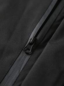 Men's Outdoor, Casual Windproof Patchwork Hooded Jacket, Fall - Black - View 4