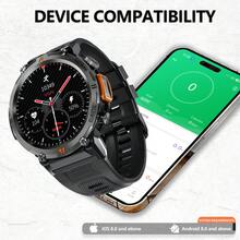 EIGIIS 1.45 Inch Smart Watch (Calling/Dialing), With Flashlight, Sleep Monitoring, 113 Sports Modes, Rugged Outdoor Smart Watch Compatible With IOS And Android - Black - View 11