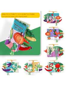 Libros de tela a prueba de roturas con temática Montessori para bebés y niños pequeños, libro de tela cognitivo de 6 páginas para educación de la primera infancia, libro de aprendizaje interactivo lavable, regalo de Navidad para niños, libros para bebés, libros, juguetes para bebés - Multicolor - Ver 18