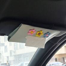 1 件创意可爱花形汽车遮阳板纸巾架，多功能汽车纸巾盒 - 均碼 - 查看 9