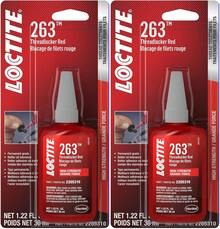 LOCTITE 263 Fijador de roscas rojo automotriz - Fijador de alta resistencia, aplicaciones de uso general, resistente al aceite, fluorescente - 6 ml, 1 paquete - 36 ml - Ver 1