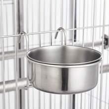 Stainless Steel Cat/Dog Feeders & Waterers, Detachable Hanging Cage Bowls For Teddy Dogs & Small Pets