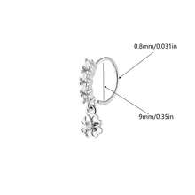 Pendentif d'anneau de nez en acier inoxydable 316L, bijou de nez à porter au quotidien pour femmes - Argent - Voir 19