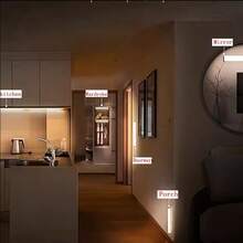 Đèn cảm biến chuyển động LED, Tự động gắn, Đèn ngủ LED, Đèn hình chữ C có thể sạc lại, Đèn tủ quần áo, Đèn nền cầu thang, Thích hợp cho nhà bếp, Đèn LED, Đèn tường, Đèn Led Luz, Đèn, Đèn phòng ngủ - Nhiều màu - Xem 7