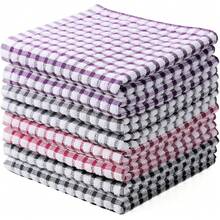 New Oeleky 100% Cotton Kitchen Dish Cloths For Washing Dishes, 12x12 Inches Dish Rags, Absorbent Kitchen Cloths Pack Of 8, Quick Drying Cleaning Cloths (Mix-3, 12"X12") - Mix-3 12"x12" - View 1