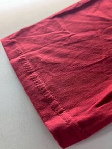 WOMEN'S T-SHIRT, COTTON COMFORT, SHORT SLEEVE, PLUS SIZE T-SHIRT - Maroon - View 5