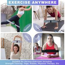 Faixa de Resistência para Exercícios, Faixa de Exercícios Nível 3, Conjunto de Faixa de Fitness Masculina e Feminina, Faixa para Quadril e Perna, Adequado para Fitness Familiar, Academia, Yoga, Pilates, Esporte, Academia, Exercícios em Casa, Tira de Academia, Faixas de Resistência