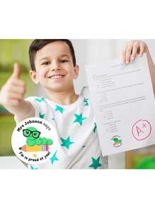 35/70pcs Personalized Teacher Reward Stickers, Custom Well Done Labels For Students, Great Job Teacher Stationery, Smart Cookie Super Star Bee Kids Product Size: 1.57x1.57 Inches,School Supplies,Back To School,School Supplies,Back To School,School Gift,For Office,For School,For Classroom,For Teacher Gifts,For University,For Colleague,For Dorm Rooms,For Teacher,For Boys And Girls,For Teenagers,Junior High School Students,Middle School Students,High School Senior High School Students,College Students,University Students,Freshman,Sophomore,Underclassmen