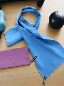 1 Piece Outdoor Sports And Fitness Quick Dry Towel / Sweat Absorbent Quick Dry Towel / Outdoor Hiking Towel / Quick Dry Beach Towel / Yoga And Fitness Towel / Microfibre Towel / Soft Travel Towel, Single Colour Portable Lightweight Adult Towel For Camping, Gym, Beach Swimming, Yoga, Swimming Pool, Camping, Beach Essentials