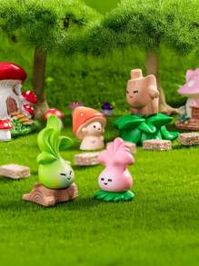 1/14pcs Fairy Tale Forest Miniature Statues, Suitable For Garden Decor, Handmade DIY Craft Parts