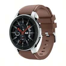 1 pieza Correa de reloj de silicona de 22mm, compatible con Samsung Gear S3 Frontier/Classic, correa de repuesto deportiva de silicona, se ajusta a Gear S3 Frontier/S3 Classic, Watch 2 Pro/GT/GT2(46mm)/GT2E/GT2 Pro/Watch 3/3 Pro, correa de reloj universal suave de silicona de 22mm - Marrón 1 - Ver 5