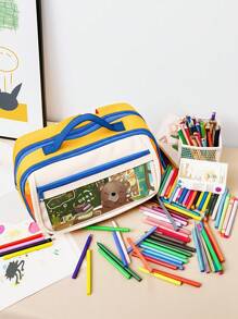 For LABUBU,Back To School Stationery Large Capacity 9-Layer Pencil Case, Cute Pencil Case Stationery, School School Supplies Stationery Set Pencil Holder Pencil Case Pen Holder,Multifunctional Large Capacity Expandable Pencil Case, Big Capacity Twill Fabric Stationery Storage Bag With Pen Slot