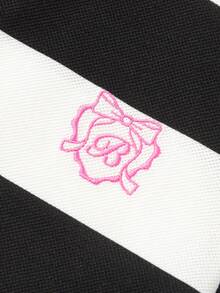 Balabala Children's Short Sleeve Girls' T-Shirt Summer Big Tween Girl Polo Shirt Casual Top Cool Antibacterial - Black and White - View 8