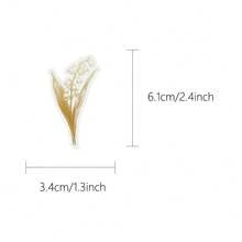 50 张/包金色植物透明 PET 贴纸，适用于水瓶、笔记本电脑、滑板、充满活力的美学涂鸦套装，可用于日记本、剪贴簿、派对用品，非常适合冬季和新年 - 彩色 - 查看 4