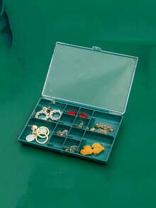 1pc Transparent 28-Compartment Jewelry Storage Box, Earrings, Rings, Ear Stud Box, Plastic Compartment Organizer Box For Bead, Rings, Jewelry, Screws, Handicraftstravel Essentials Vacation Summer Holiday Back To School School Stuff Bag For School Travel Bag For Women Makeup Bag For Travel - Multicolor - View 14