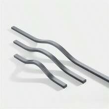 1 Pc Simple Aluminum Alloy Black Brushed Furniture Cabinet Door Handles Curved Wardrobe Drawer Cabinet Door Handle Furniture Hardware